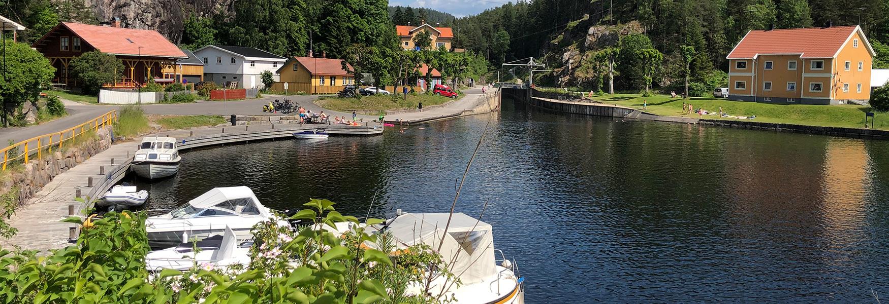 gjestebrygge på Løveid i Skien