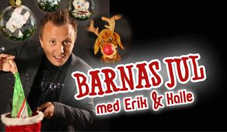 plakat til "Barnas jul med Erik og Kalle"