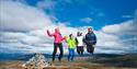 familie på fjelltur