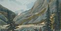 Måleri: Utsyn mot Rjukanfossen Carpelan 1820-talet